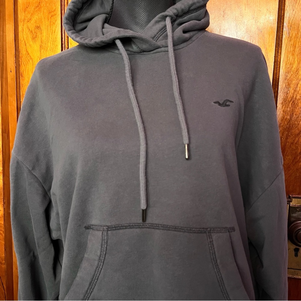 Dark gray Hollister hoodie sweatshirt - Picture 2 of 6